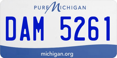 MI license plate DAM5261