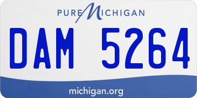 MI license plate DAM5264