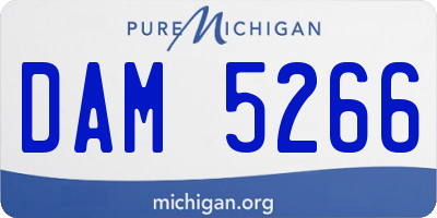 MI license plate DAM5266