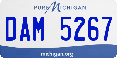 MI license plate DAM5267