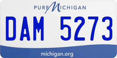 MI license plate DAM5273