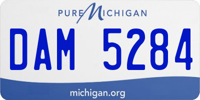 MI license plate DAM5284