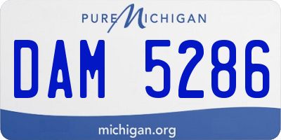 MI license plate DAM5286