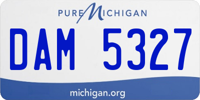 MI license plate DAM5327