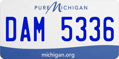 MI license plate DAM5336