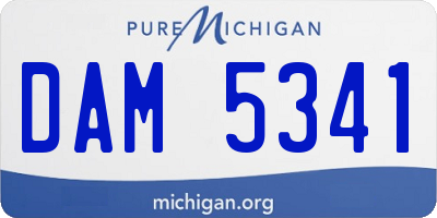 MI license plate DAM5341