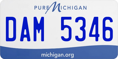MI license plate DAM5346
