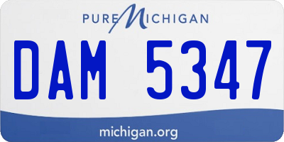 MI license plate DAM5347
