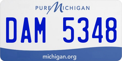 MI license plate DAM5348