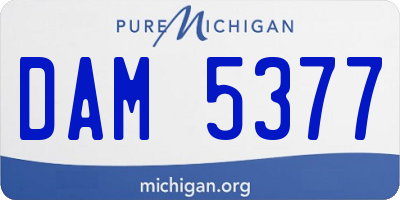 MI license plate DAM5377