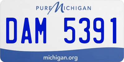 MI license plate DAM5391