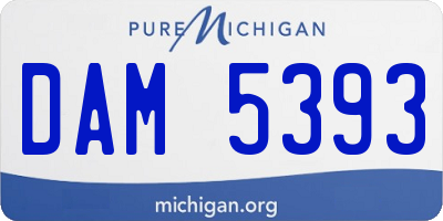 MI license plate DAM5393