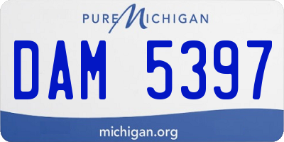 MI license plate DAM5397