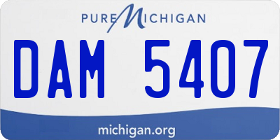 MI license plate DAM5407