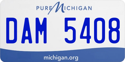 MI license plate DAM5408