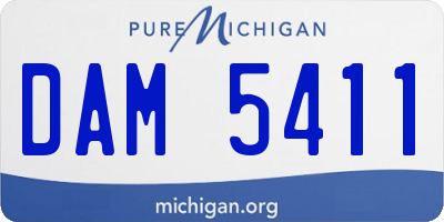 MI license plate DAM5411