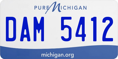 MI license plate DAM5412
