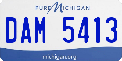 MI license plate DAM5413