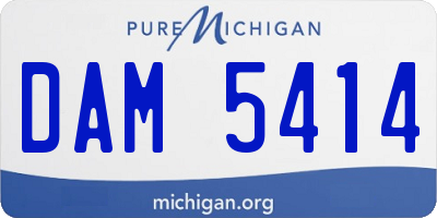MI license plate DAM5414