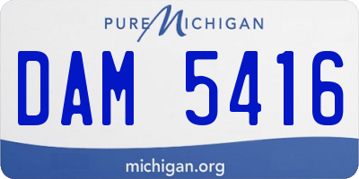 MI license plate DAM5416