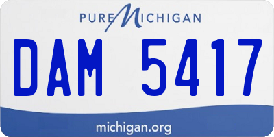 MI license plate DAM5417