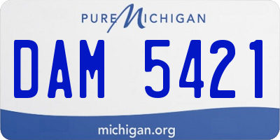 MI license plate DAM5421
