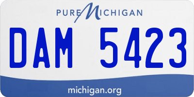 MI license plate DAM5423