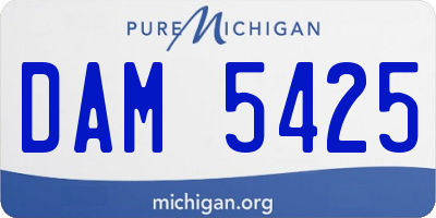 MI license plate DAM5425