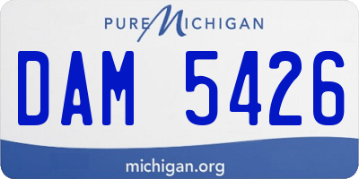 MI license plate DAM5426