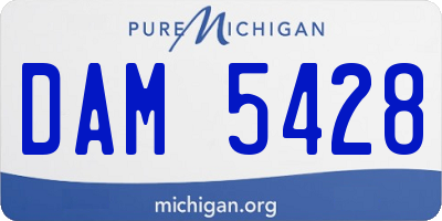 MI license plate DAM5428