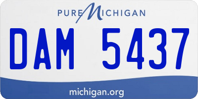 MI license plate DAM5437