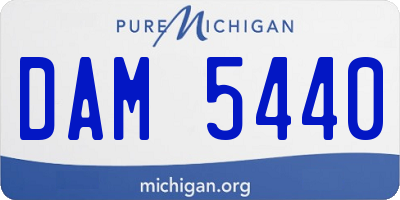 MI license plate DAM5440