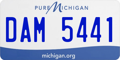 MI license plate DAM5441