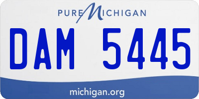 MI license plate DAM5445