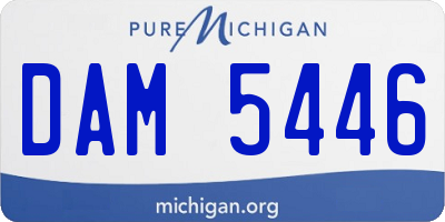 MI license plate DAM5446