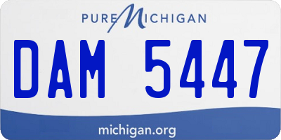 MI license plate DAM5447