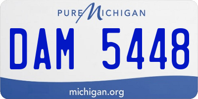 MI license plate DAM5448