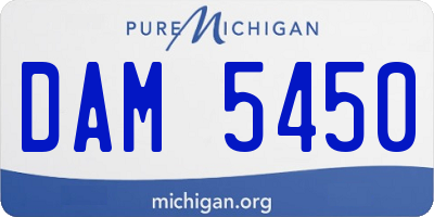MI license plate DAM5450