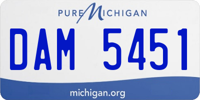 MI license plate DAM5451