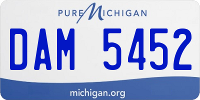 MI license plate DAM5452