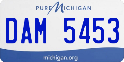 MI license plate DAM5453