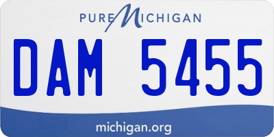 MI license plate DAM5455