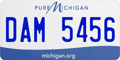 MI license plate DAM5456