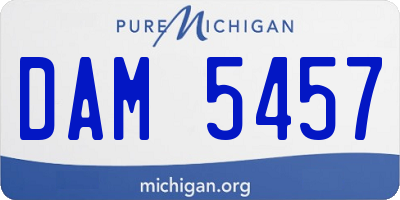 MI license plate DAM5457
