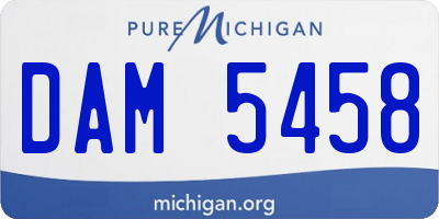 MI license plate DAM5458