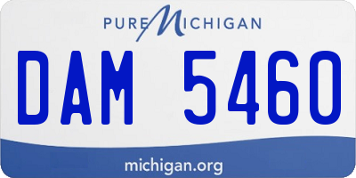 MI license plate DAM5460