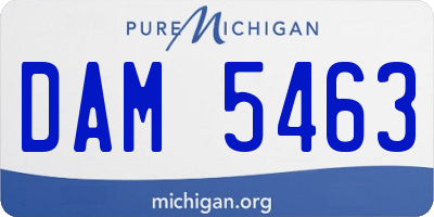 MI license plate DAM5463