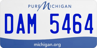 MI license plate DAM5464
