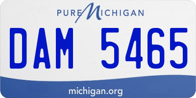 MI license plate DAM5465