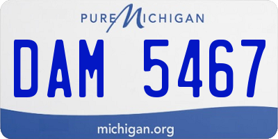 MI license plate DAM5467